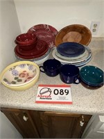 Assorted plates, bowls, cups