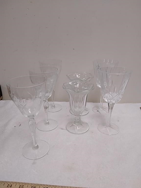 Group of clear glassware