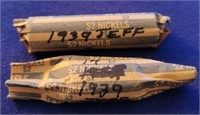 57 1939 Jefferson Nickels