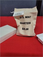 US Mint $25 Sealed Bag of Quarters