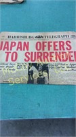 "The Harrisburg telegraph" August 10, 1945 Japan