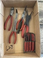 Snap On punches, pliers, etc