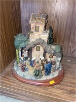 Vintage musical nativity scene