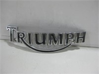 Vtg Triumph Motorcycle Gas Tank Badge