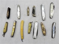 (13) Vintage Folding Pocket Knives