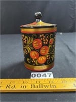 Laquered Lidded Jar Made in the USSR