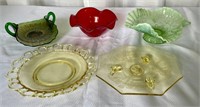 7 Piece Colored Glass Lot