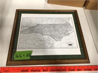 North Carolina framed map