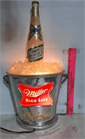 Lighted Beer Advertising Sign Miller High Life Buc