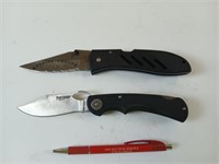 2- three and a half inch lock blade knives