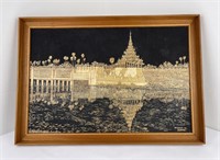 Myanmar Burma Straw Art Painting