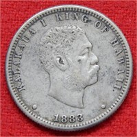 1883 Hawaii Silver Quarter