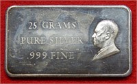 Vintage 25 Gram Silver Bar