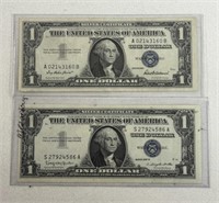 (2) 1957 $1 BLUE SEAL NOTES