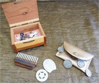 Wooden Box of Items