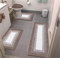 WF6975  Ileading Shaggy Bath Rug Set, 4 Piece