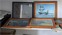 Framed aviation prints