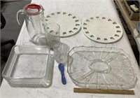 Glass tray w/ plates