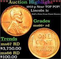 ***Auction Highlight*** 1953-p Lincoln Cent Near T