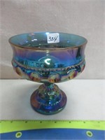 NEWER CARNIVAL GLASS COMPOTE