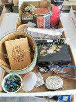 Two box lots of miscellaneous items