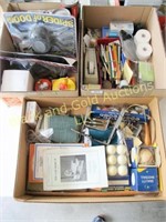 Three box lots of miscellaneous items