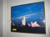 Framed Dallas Skyline 16 x 20