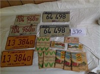 LICENSE PLATES, EAGLE STAMPS, TOP VALUE 1960'S
