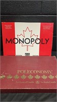 Canadian Monopoly & Poleconomy Board Games. -VC