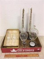 ETCHED GLASS LOT  & MORE