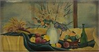 BEAUTIFUL LARGE 1940'S STILL LIFE PAINTING