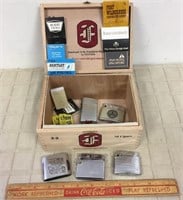 VINTAGE LIGHTERS AND CIGAR BOX