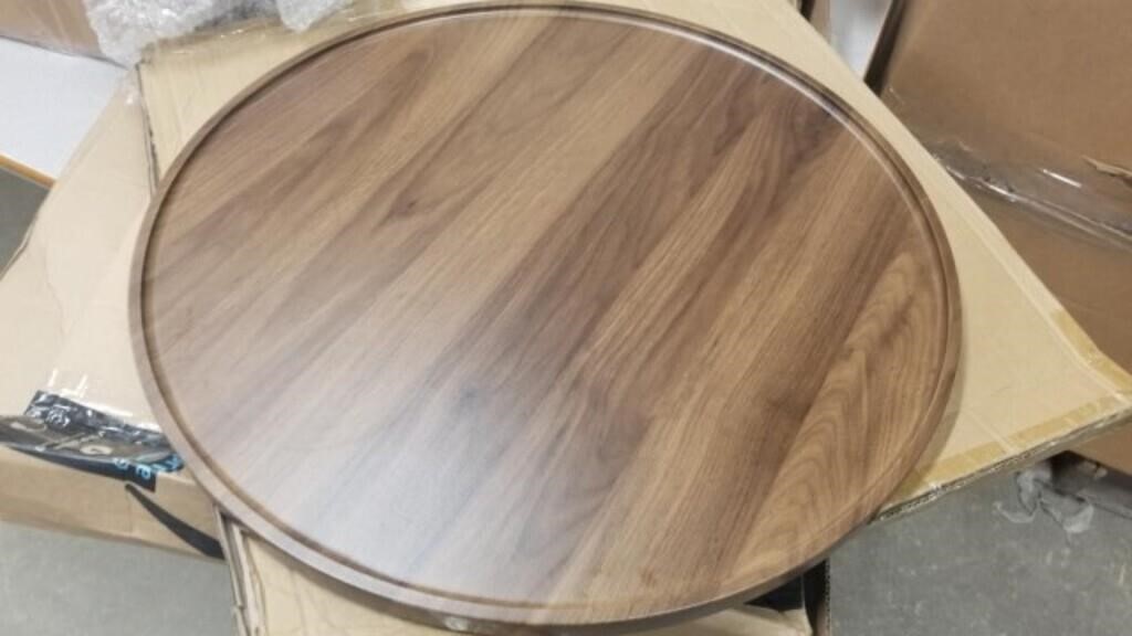 22" Round Wood Tray