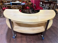 2 Tier Circular Rolling Wood Display