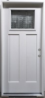 36" Wide Woodgrain Fiberglass Single Door