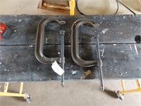 2 large c- clamps