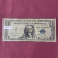 1935f Blue Seal $1 dollar bill