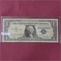 1957 Blue Seal $1 dollar bill