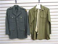 Vintage Army military jacket, shirt, tie.