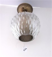 Vintage Ceiling Light - Brass & Glass - approx