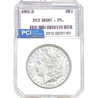 1881-S Morgan Silver Dollar PCI MS67+ PL
