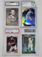 (4) GRADED BASEBALL CARDS