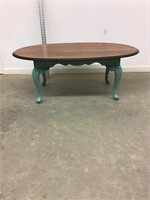 Queen Anne Coffee Table With Painted Base and