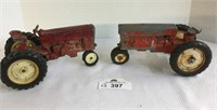 2 pcs. Vintage Toy Tractors
