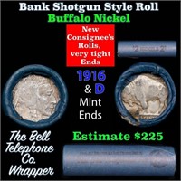 Buffalo Nickel Shotgun Roll in Old Bank Style 'Bel