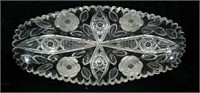 Beautiful Crystal platter with rose design