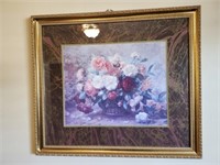 Vintage Framed Albert Williams Floral Print