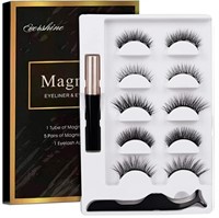 New- Belle & Lily 5 Pairs Magnetic Eyelashes &
