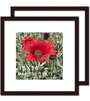 16x16 Picture Frame Black 2 Pack Solid