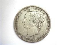 1876-H 50 Cents F+ Newfoundland MINTAGE 28000